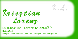 krisztian lorenz business card